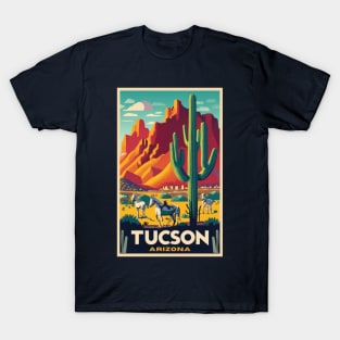 A Vintage Travel Art of Tucson - Arizona - US T-Shirt